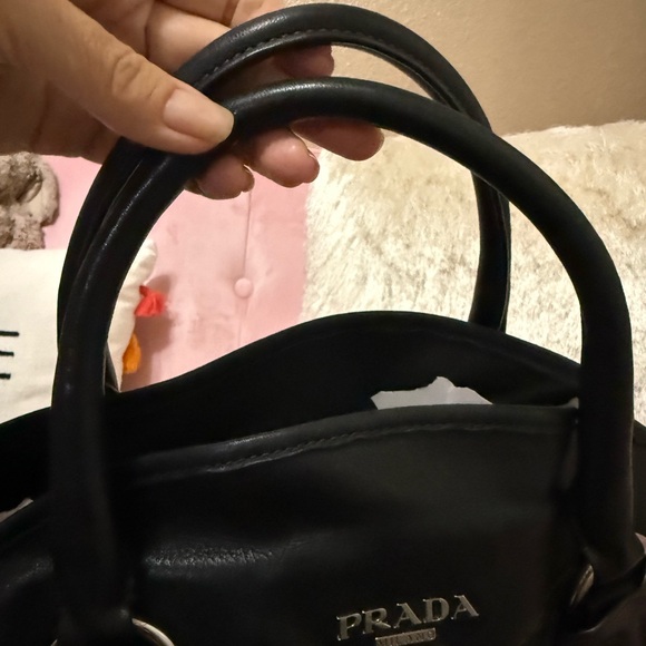 Authentic PRADA Black and Gray Camouflage Handbag and Crossbody - Picture 14 of 16